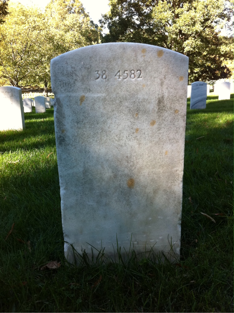 Back of headstone — Theodore Block