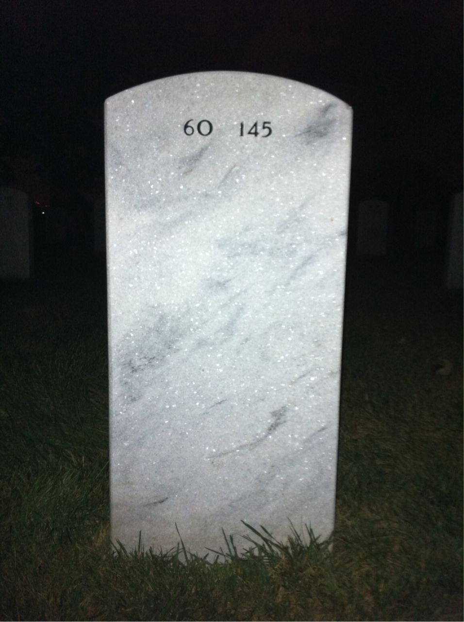 Back of headstone — Arthur Gustavson