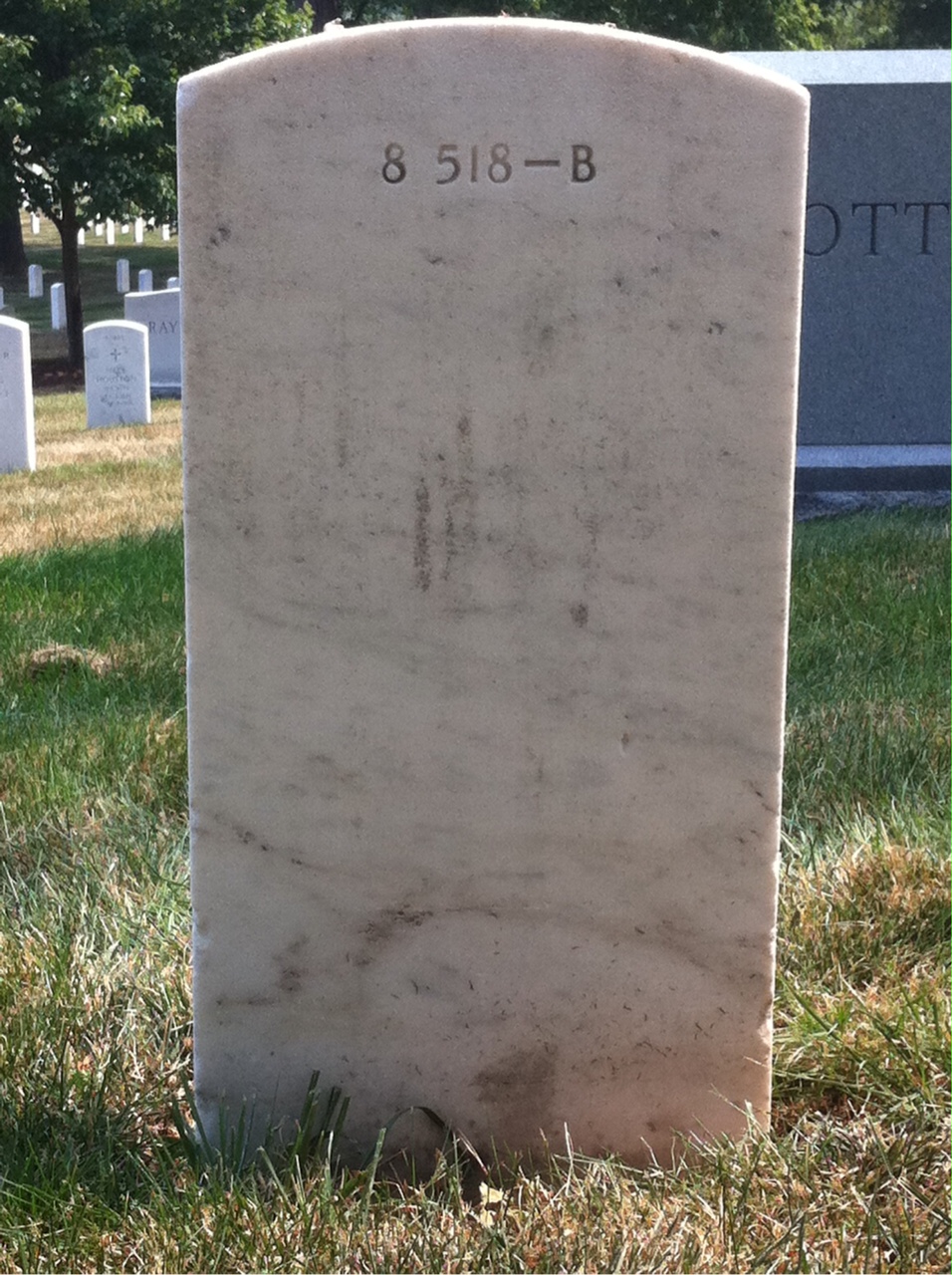 Back of headstone — Agnes Pomerene