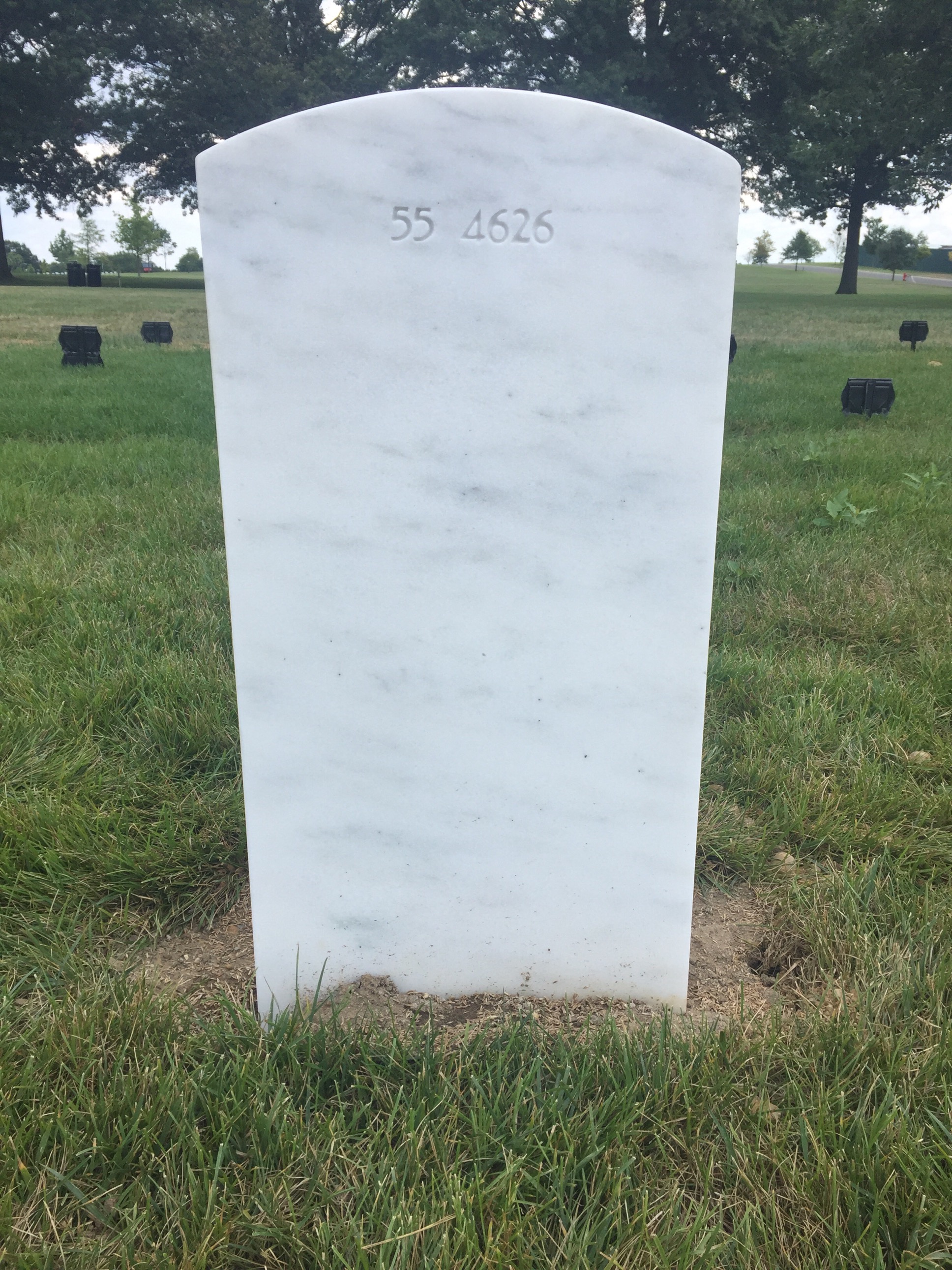 Back of headstone — William Warren Owens
