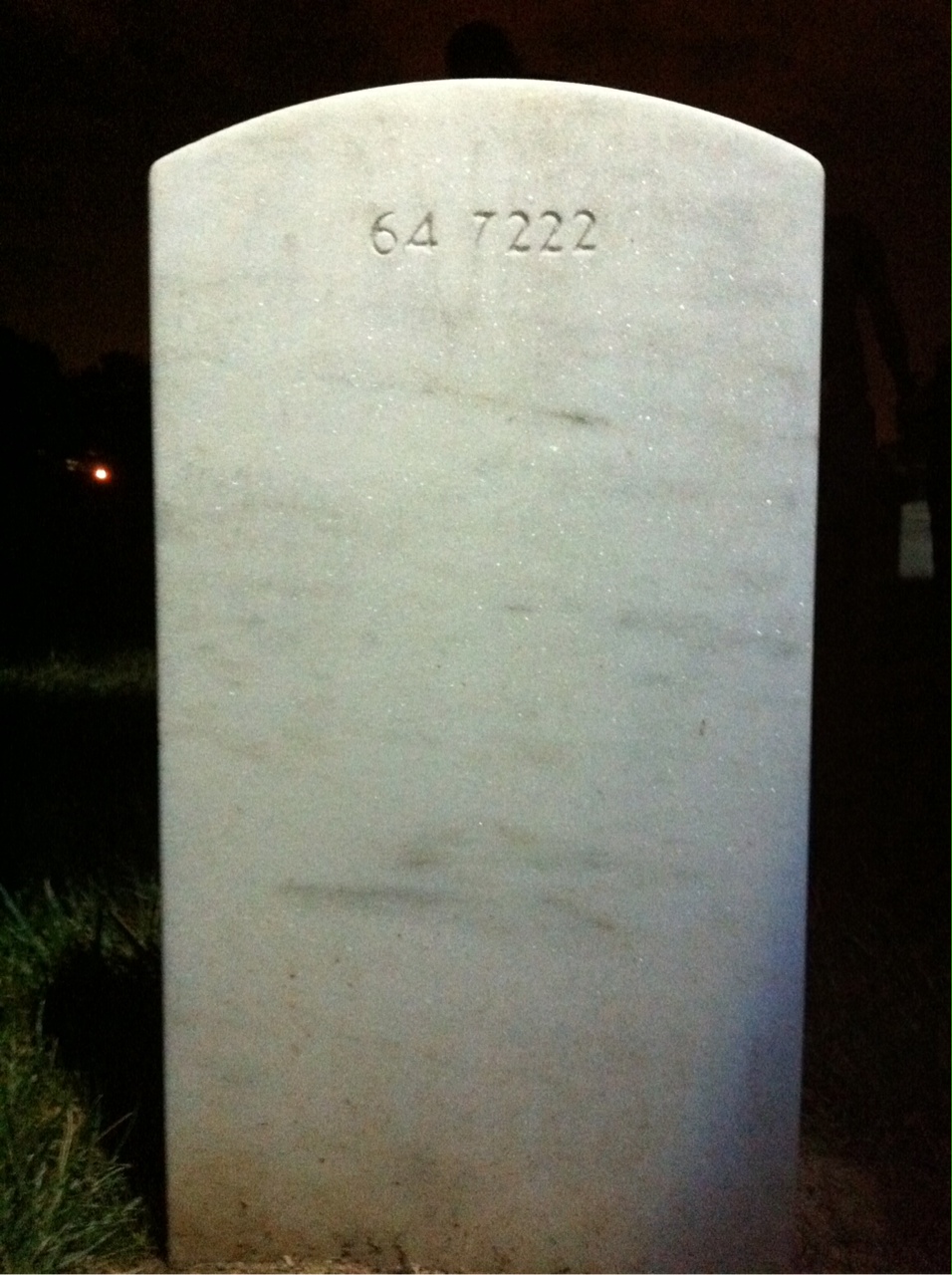 Back of headstone — Chrystal Allum