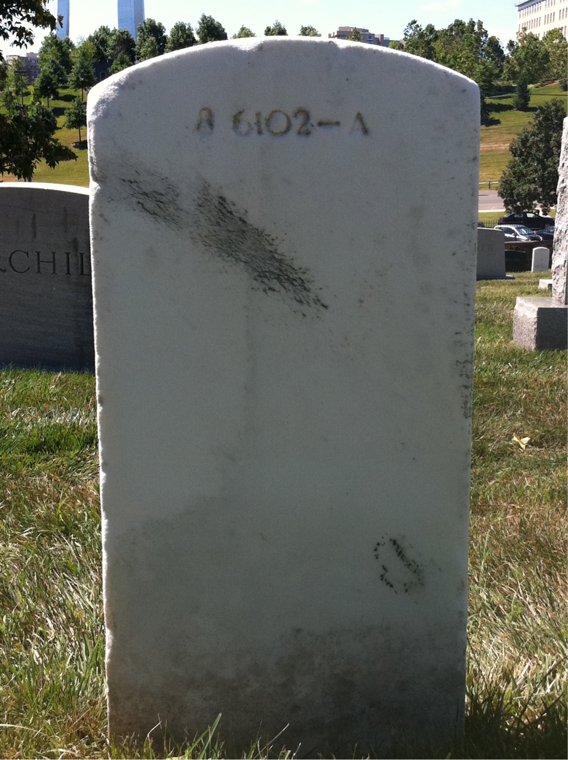 Back of headstone — Hugh Croft