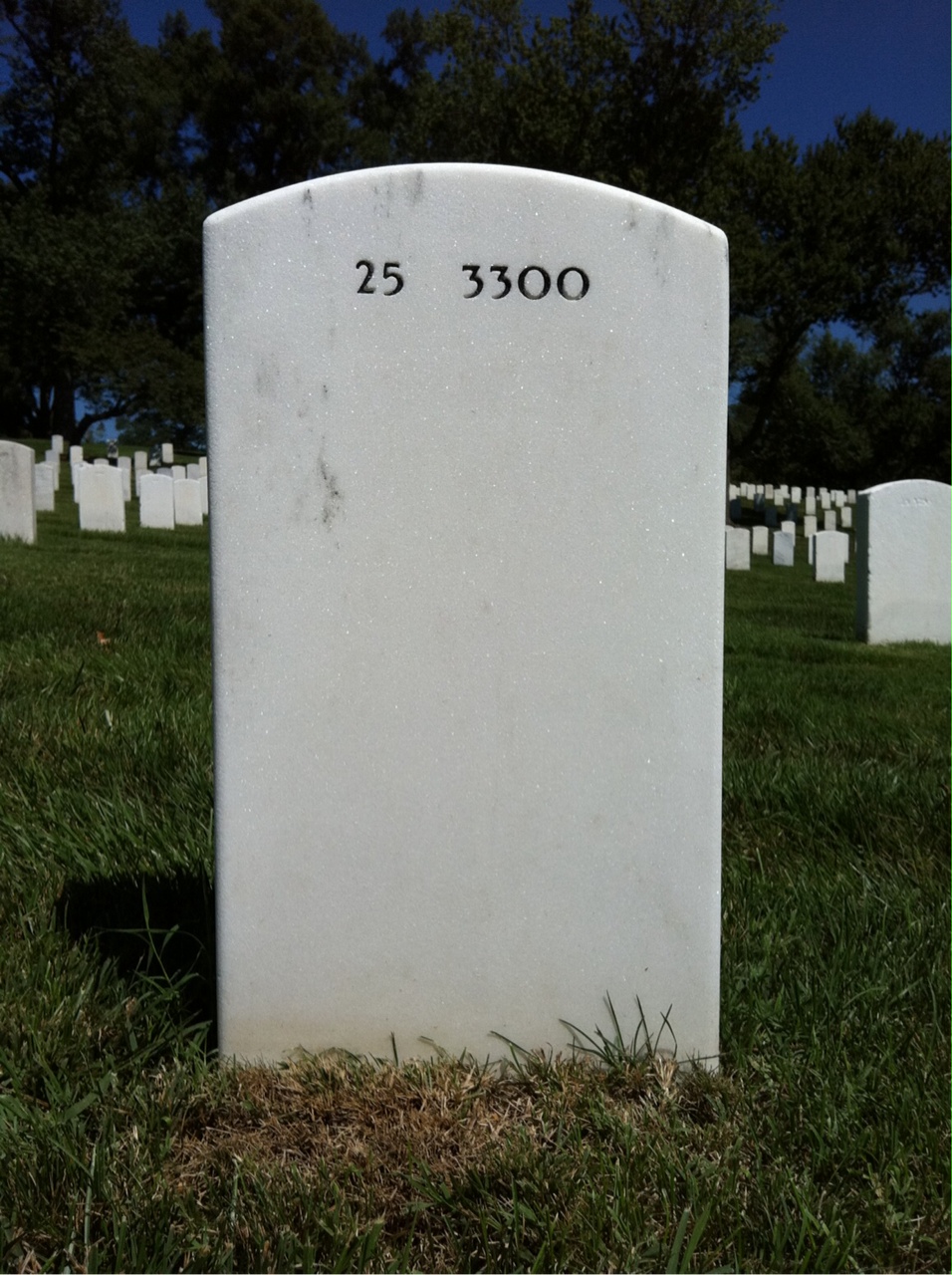 Back of headstone — Richard Covington