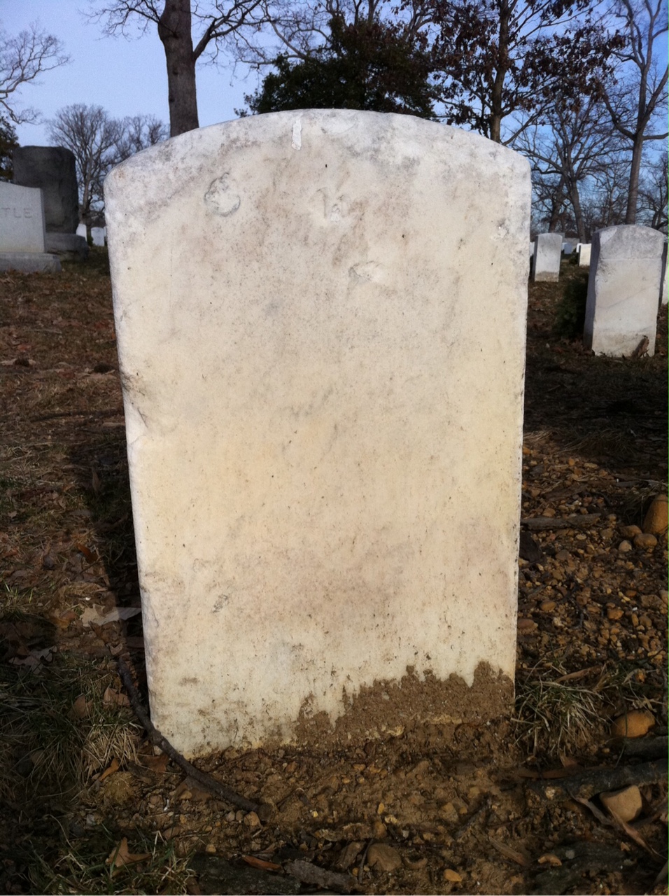 Back of headstone — Roy Alexander