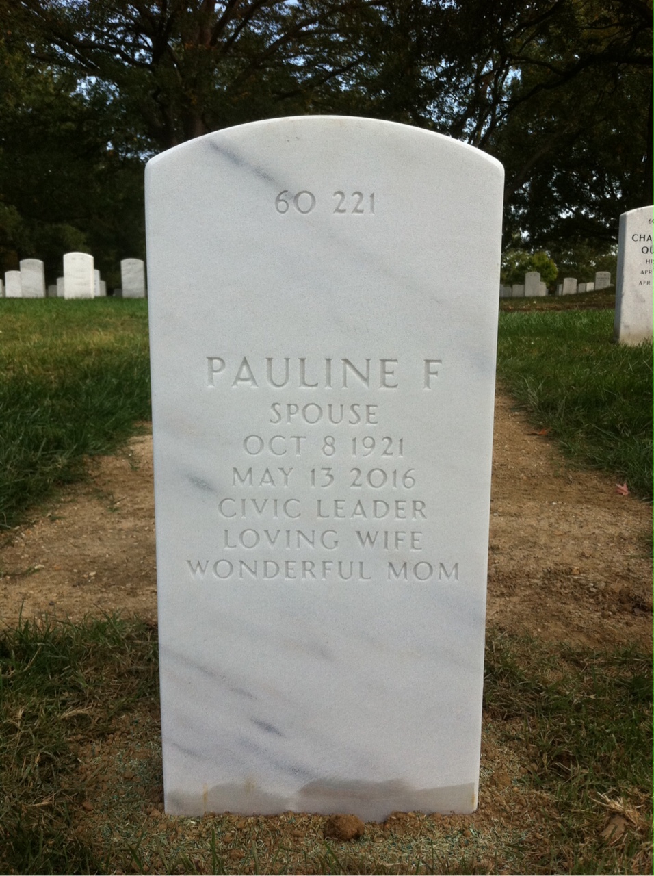 Back of headstone — Jack Ledford
