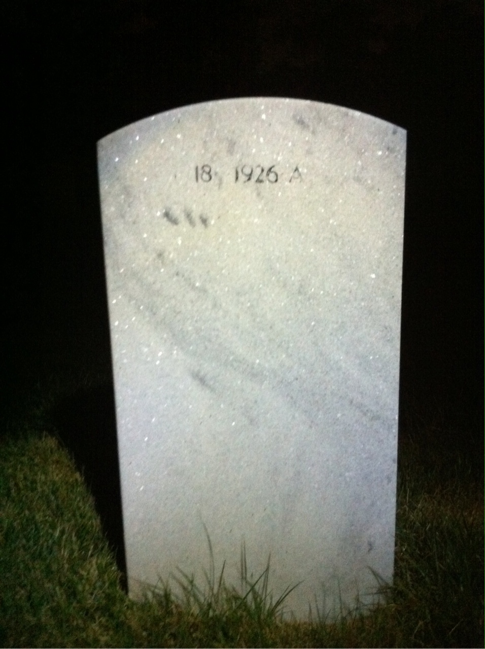 Back of headstone — Robert Blau