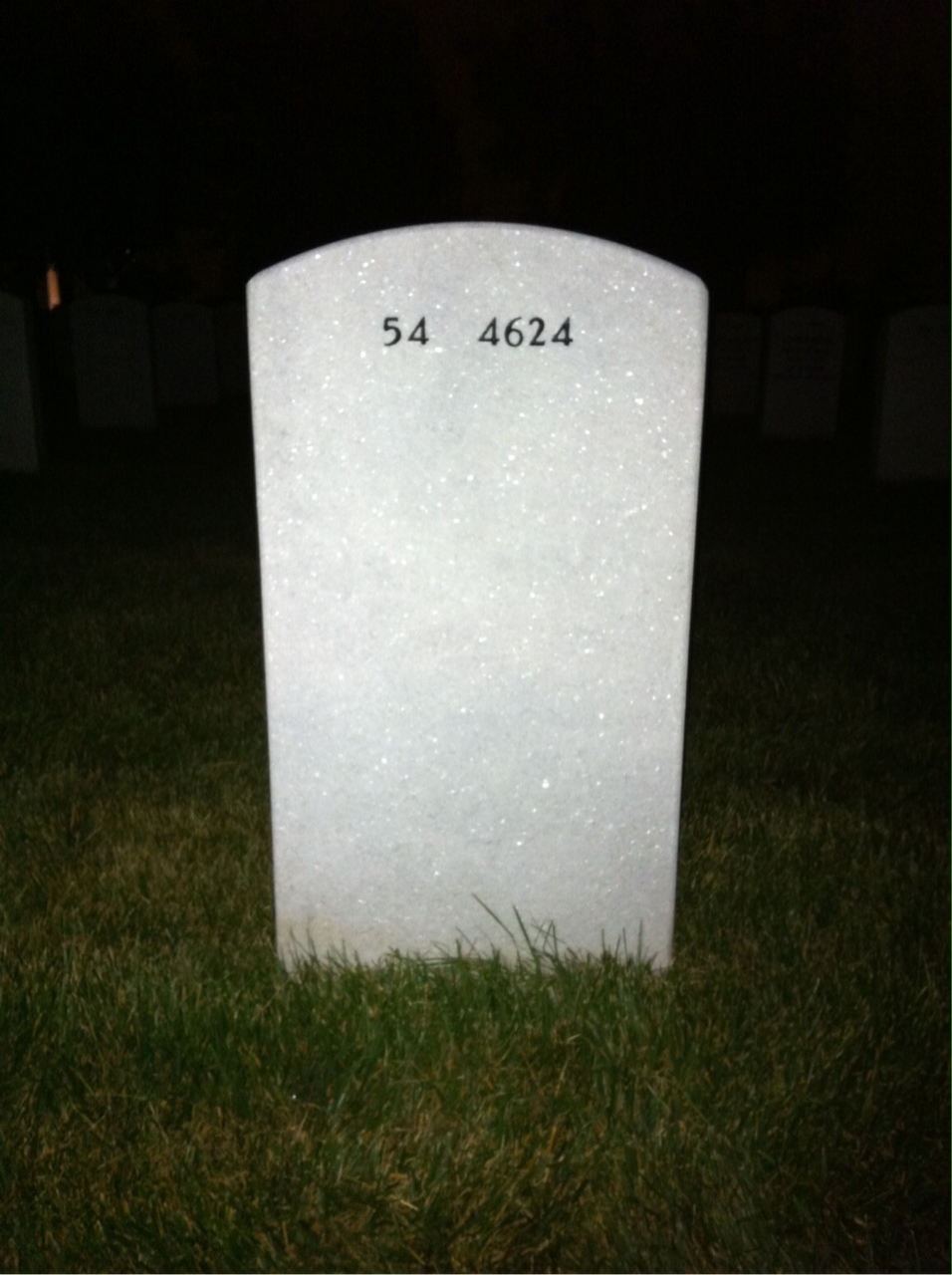 Back of headstone — Gerald Crispin