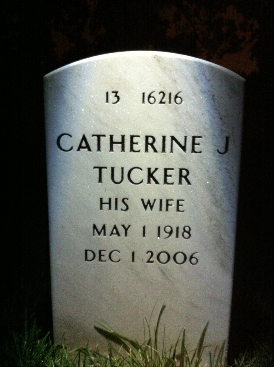 Back of headstone — Edward Haracz