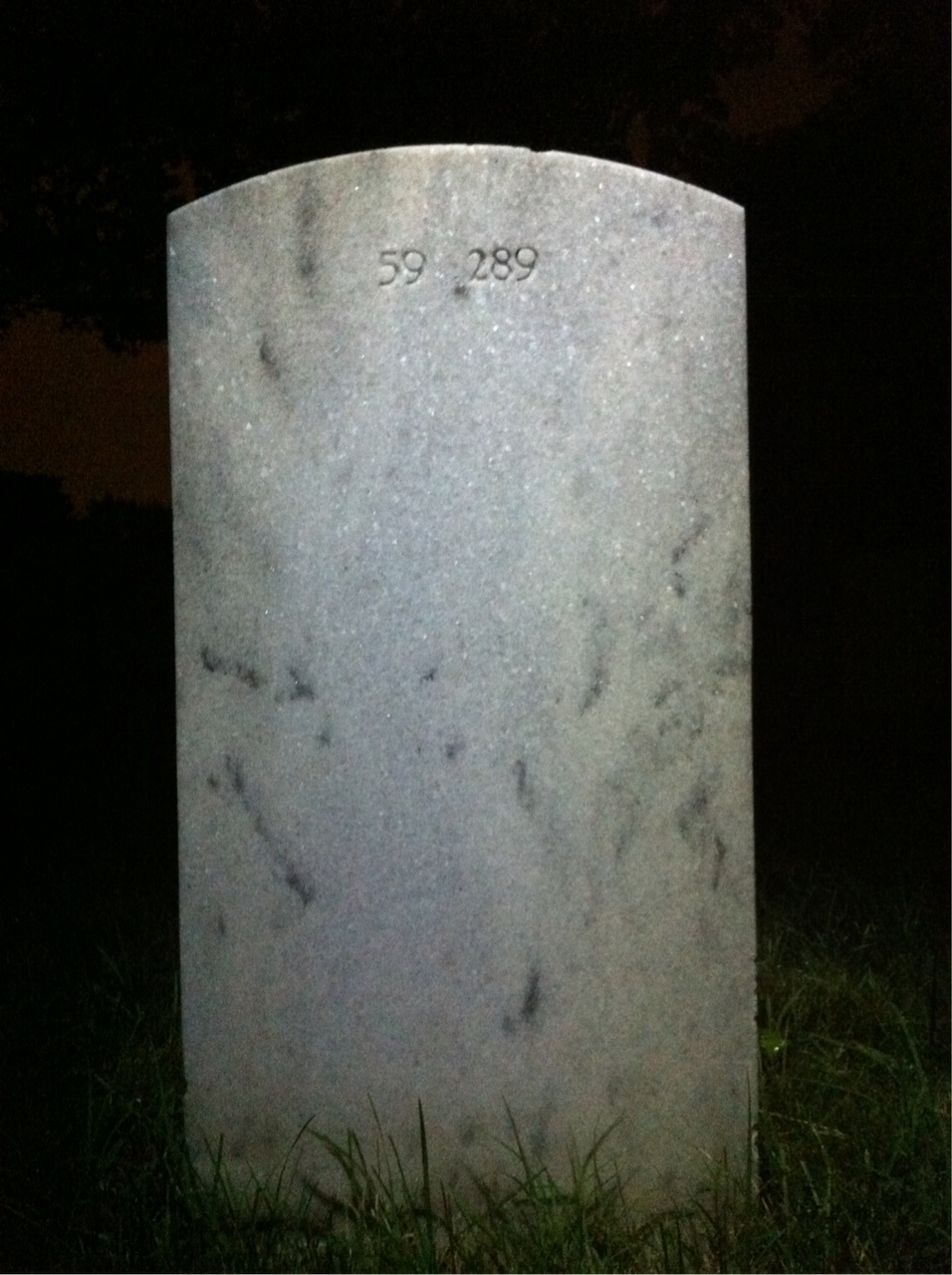 Back of headstone — John Morris