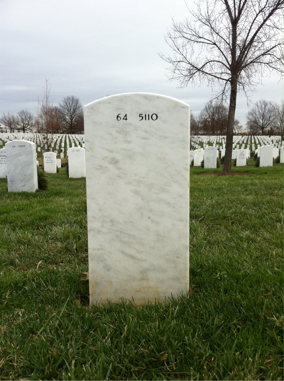 Back of headstone — Lester Mcclelland