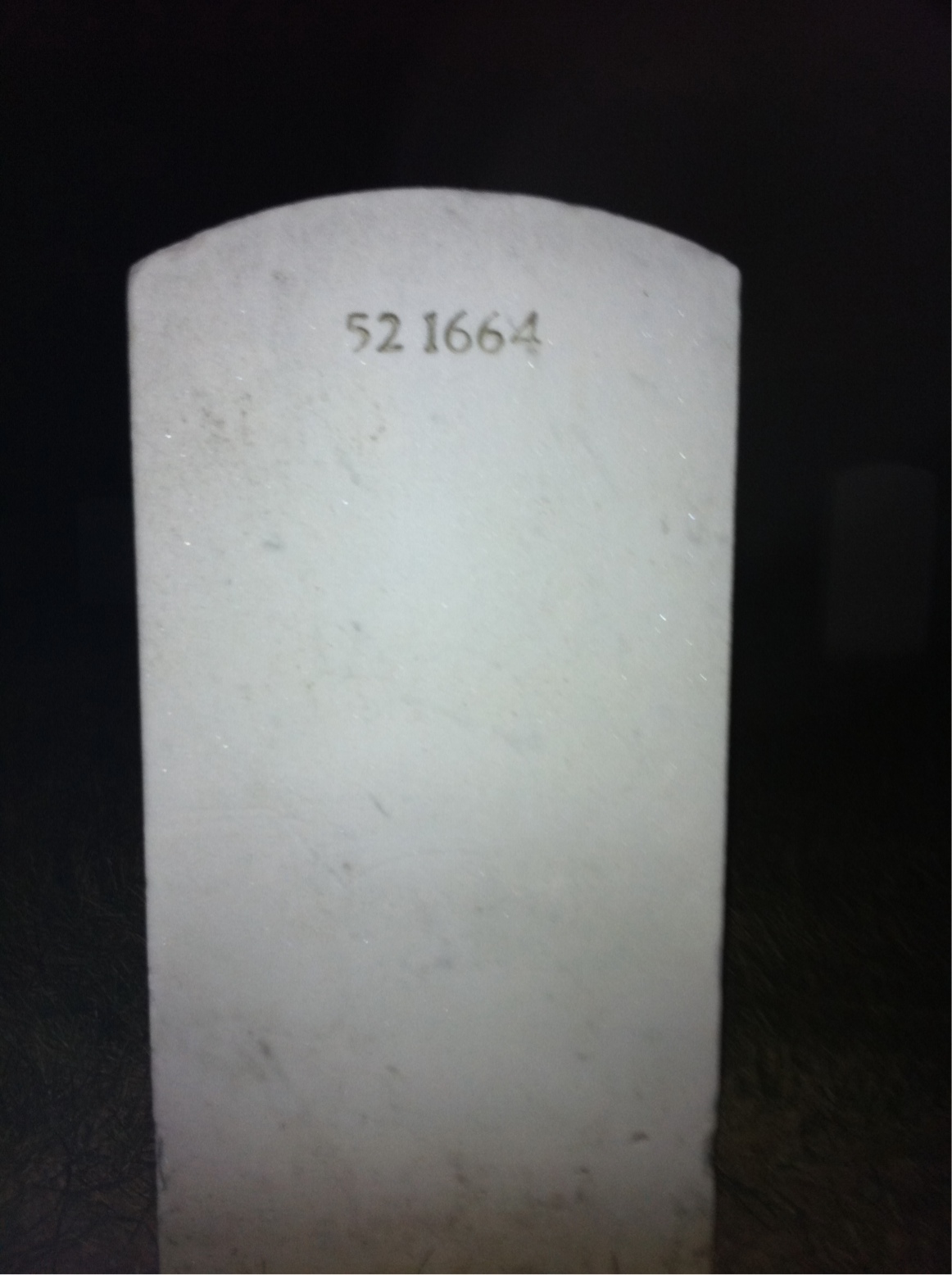 Back of headstone — William Akers
