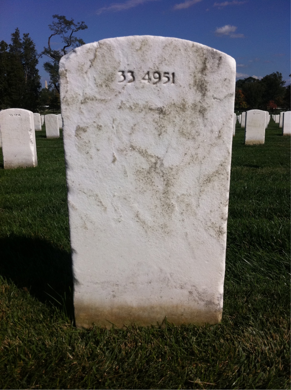 Back of headstone — Isaih Mcneal