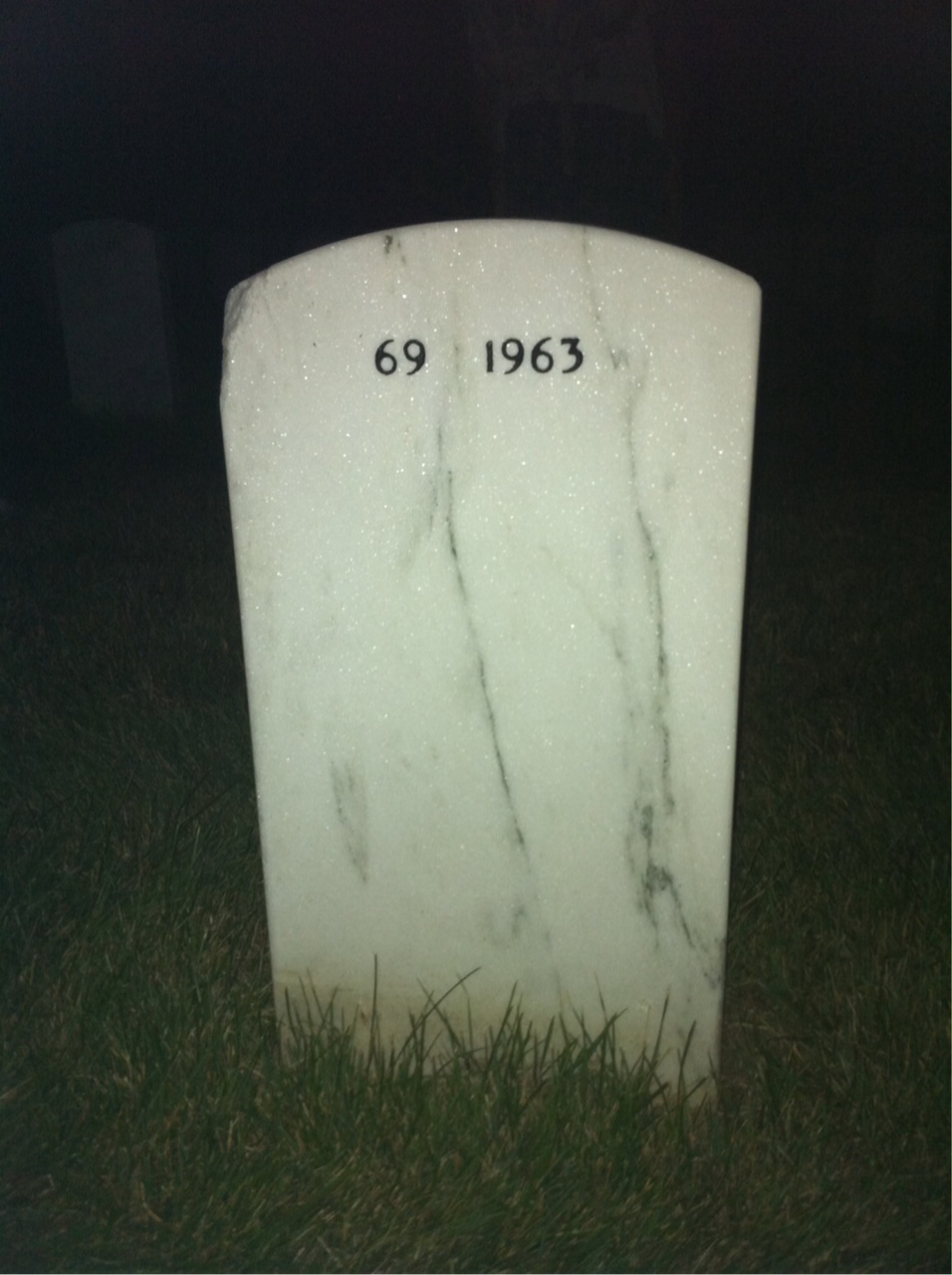 Back of headstone — Alfred Ross
