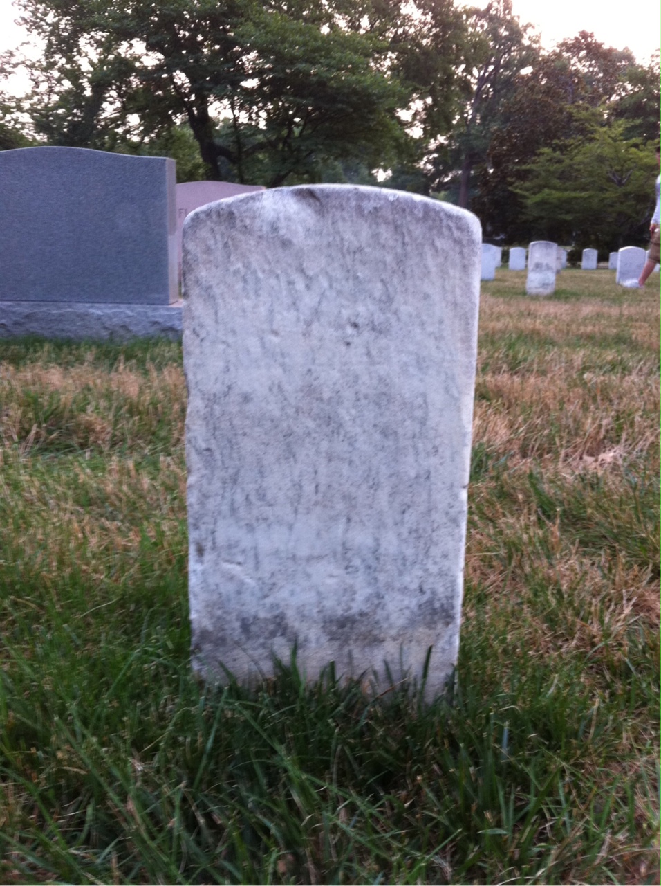 Back of headstone — Loran Alexander