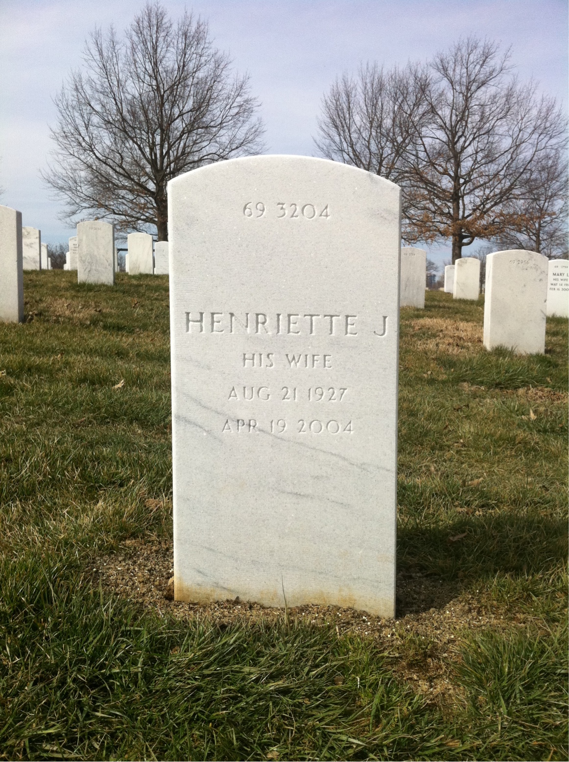 Back of headstone — Morris Mennen