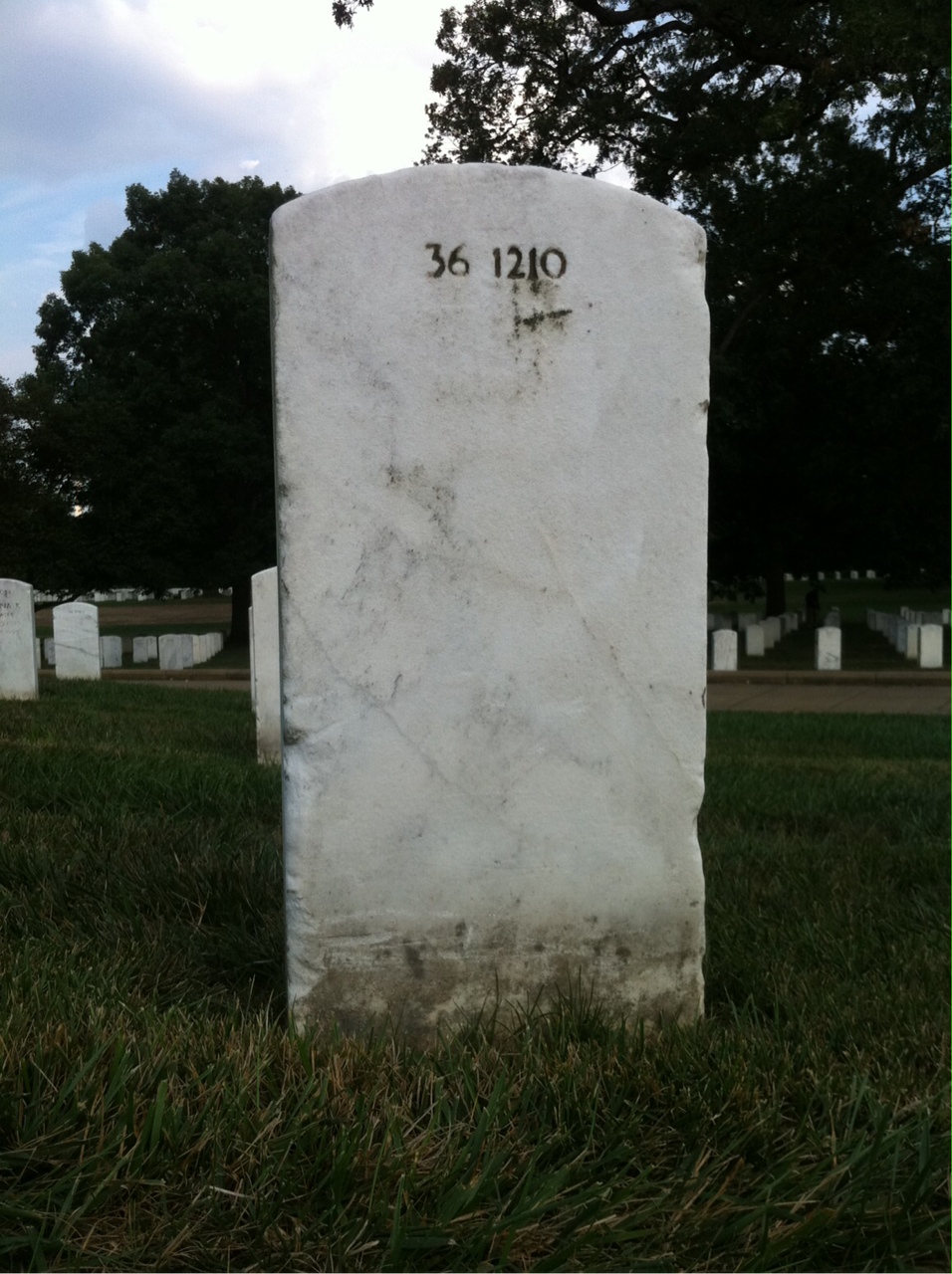 Back of headstone — Robert Murray