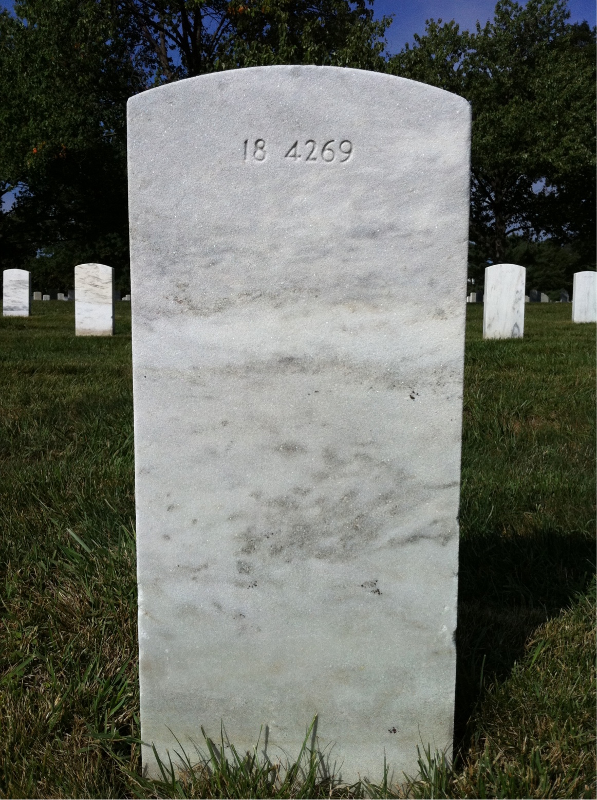 Back of headstone — Daniel Allred