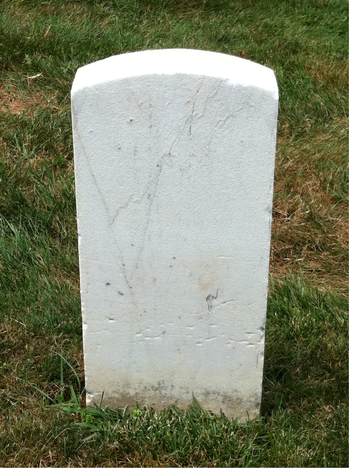 Back of headstone — Alfred Bacon
