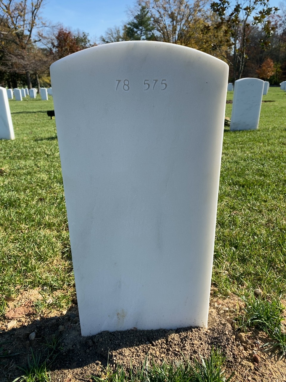 Back of headstone — Willie Earl Washington