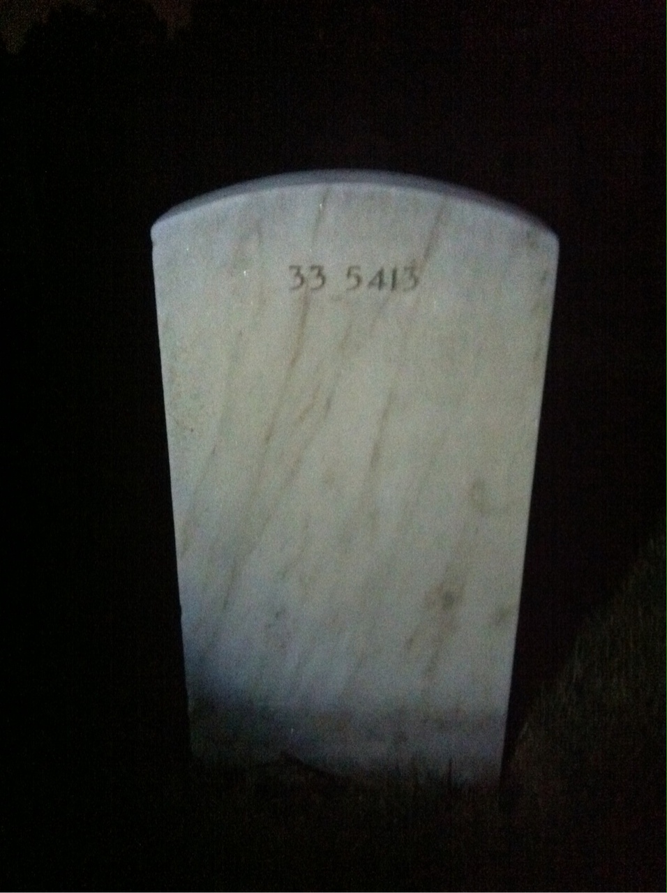 Back of headstone — Louise Murtaugh