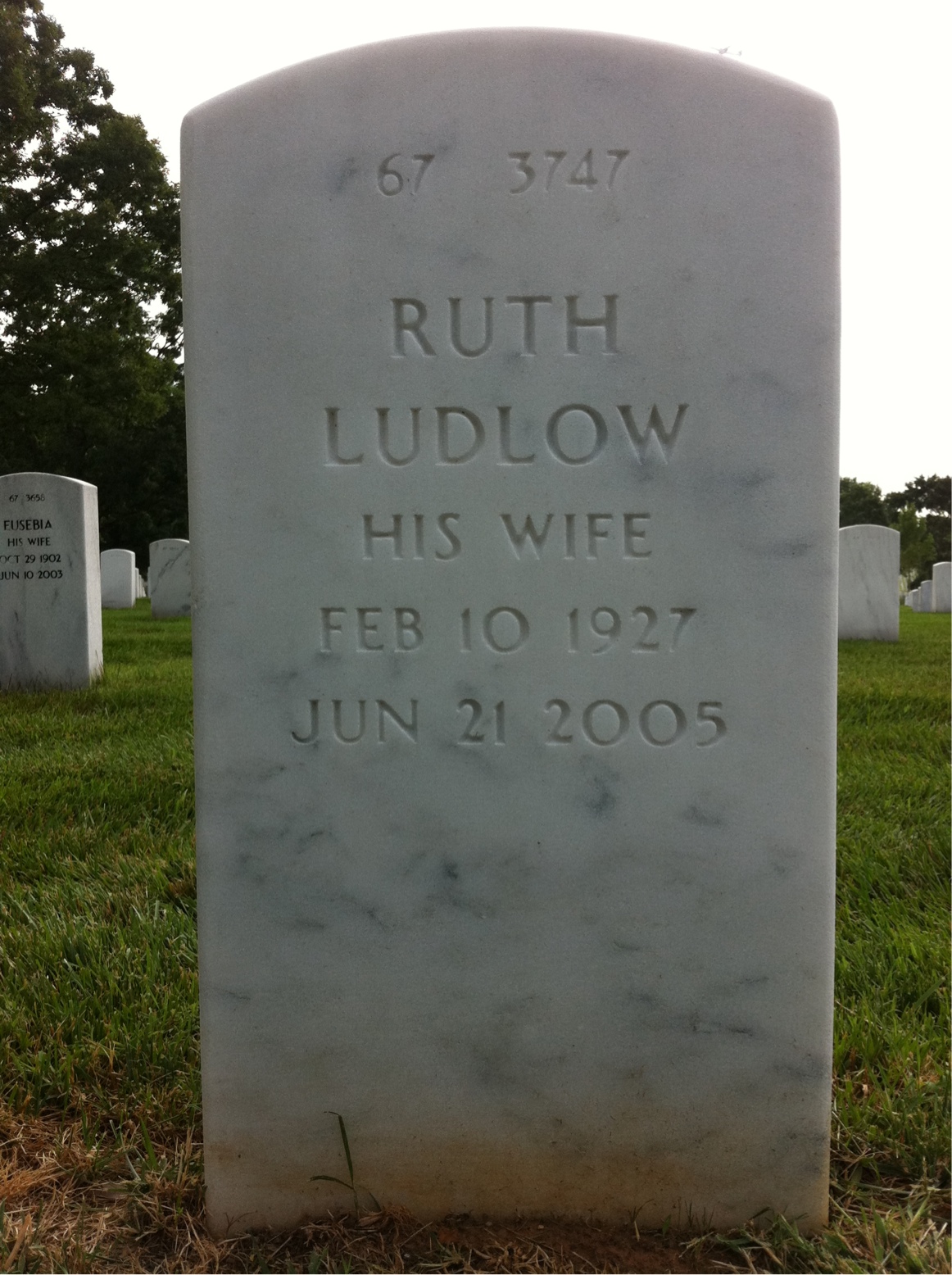 Back of headstone — Timothy Osato