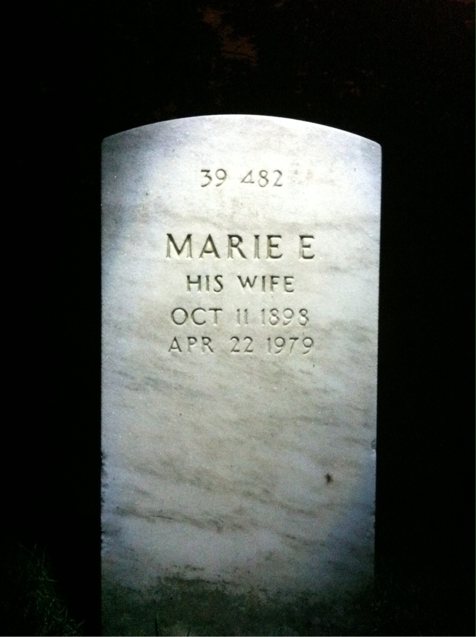 Back of headstone — Rudolph Miller