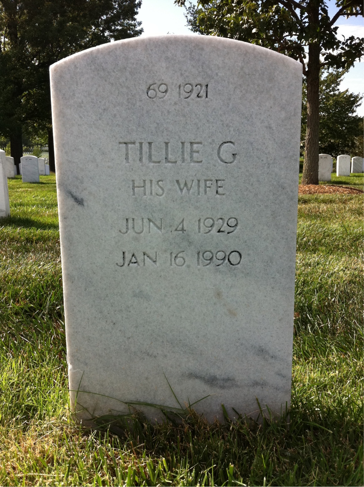 Back of headstone — Harry Babiak