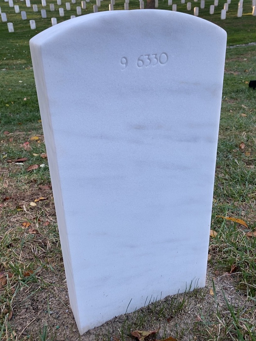Back of headstone — Frank Mitchell
