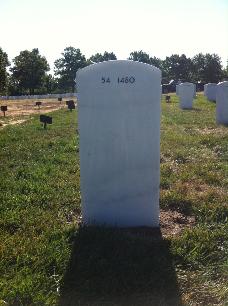 Back of headstone — Richard Patrick Reeves