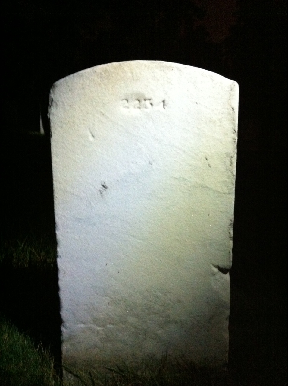 Back of headstone — Frank Anderson