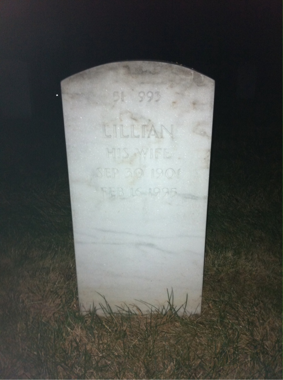 Back of headstone — John Abbott