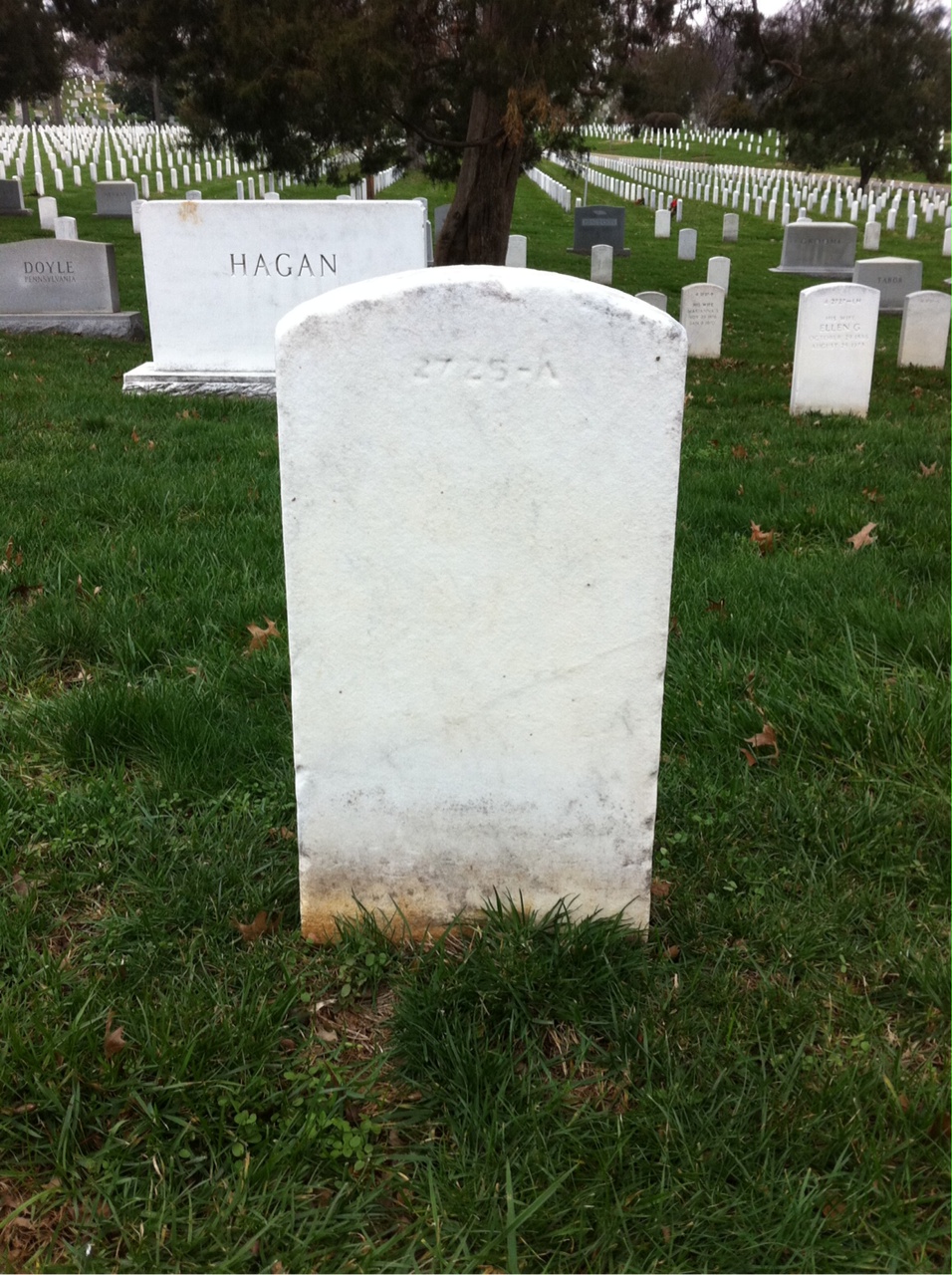 Back of headstone — Frank Atkins