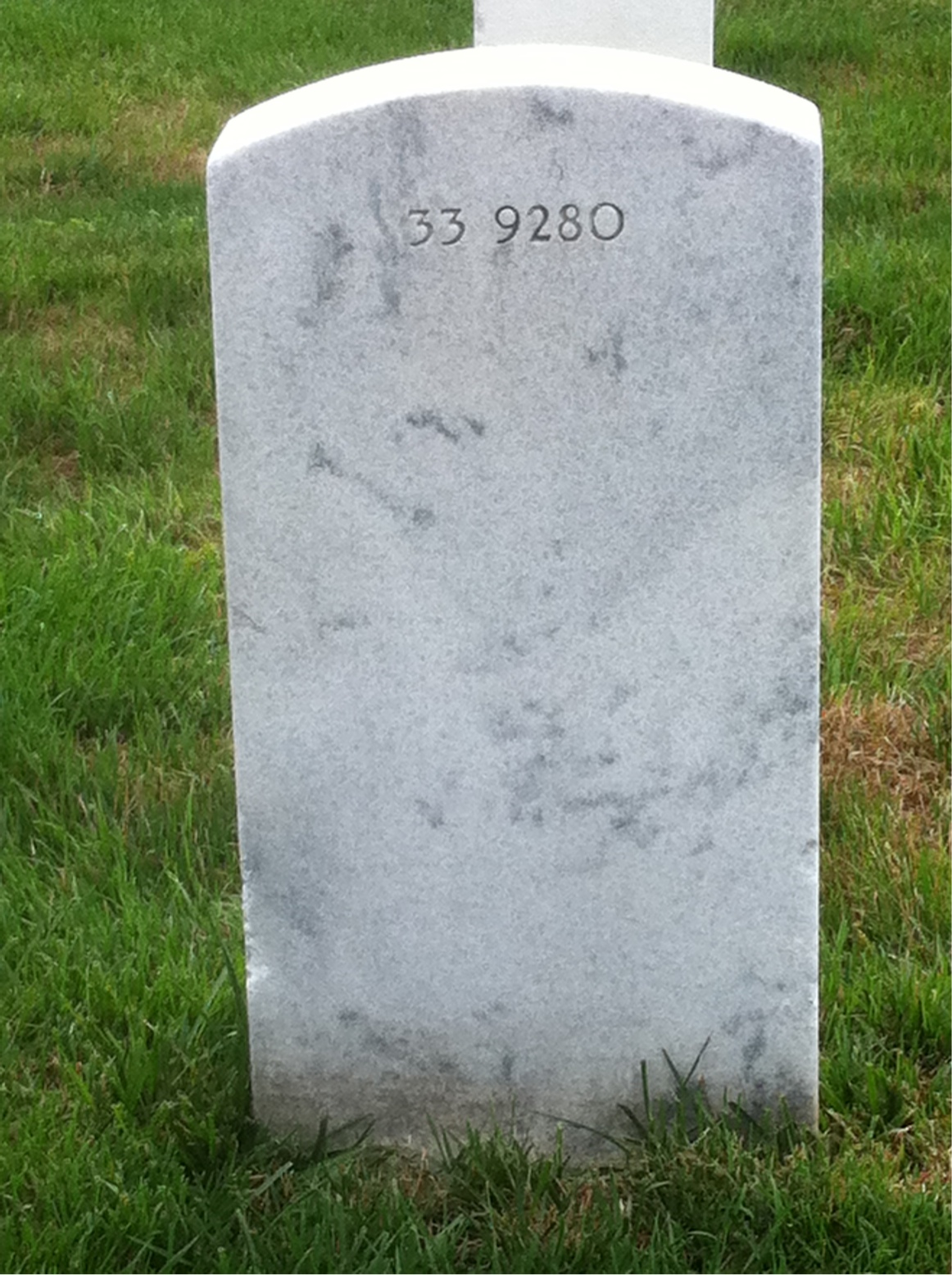 Back of headstone — Laura Bogart