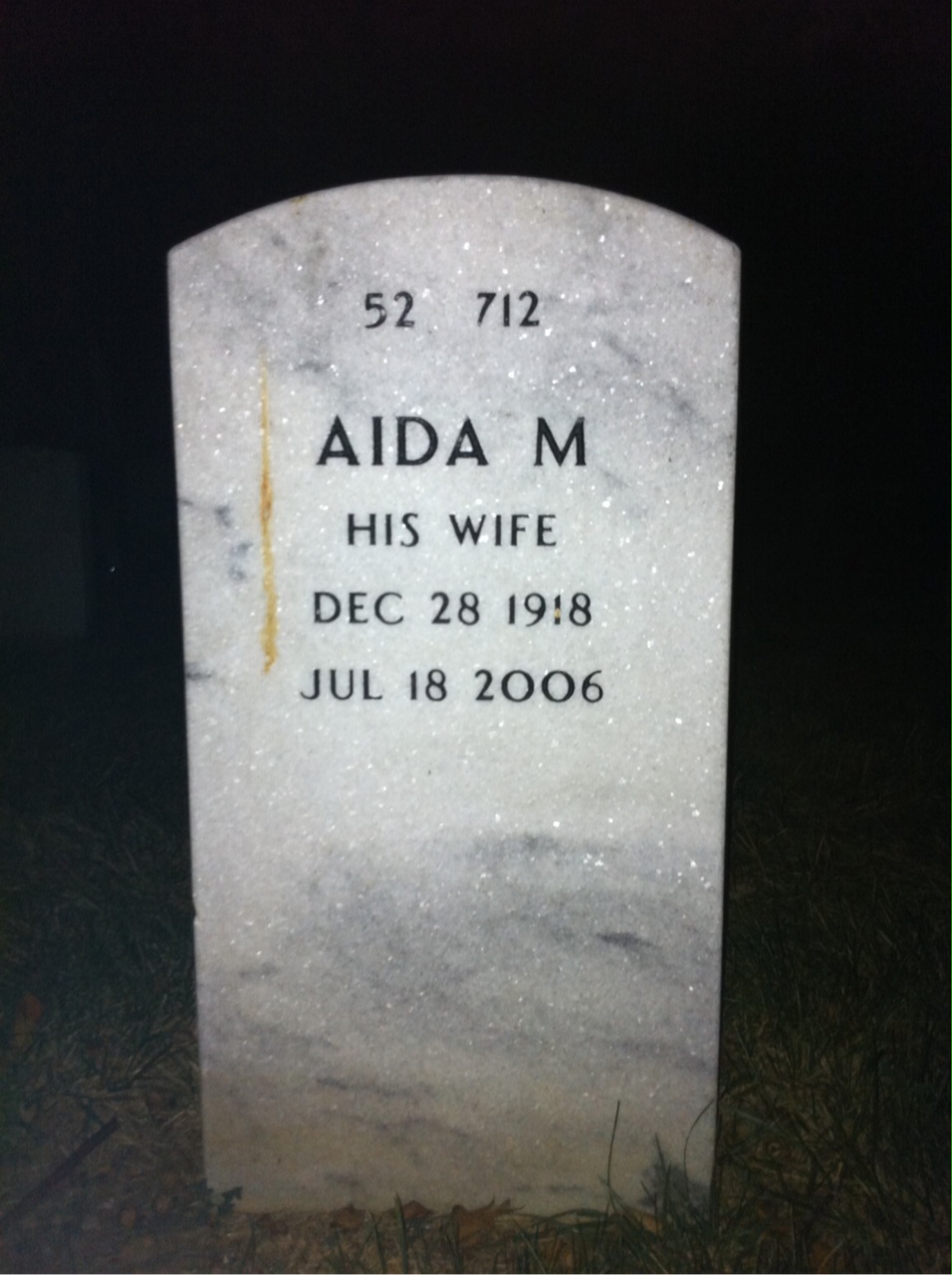 Back of headstone — John Mccain