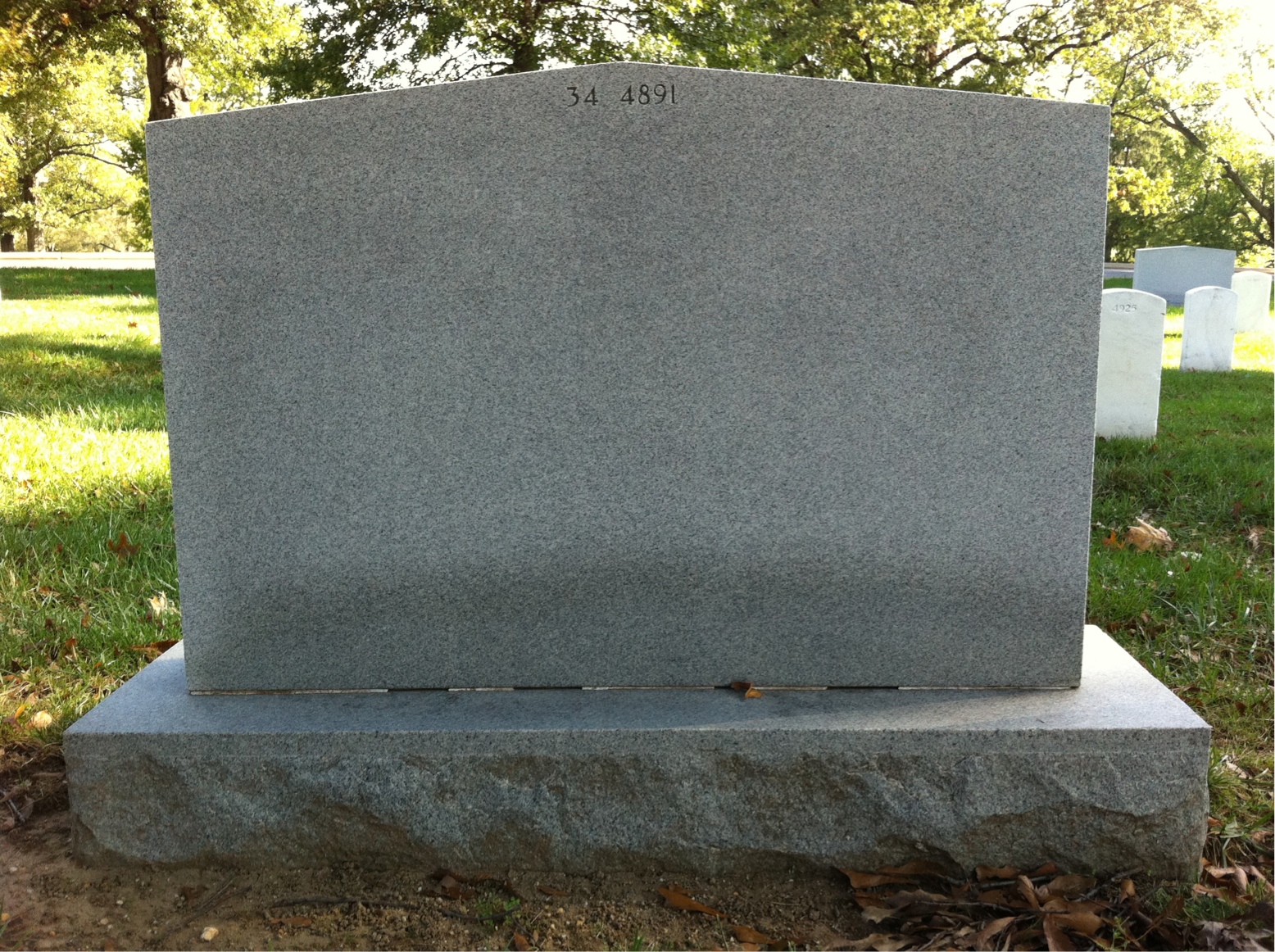 Back of headstone — Michael Mueller