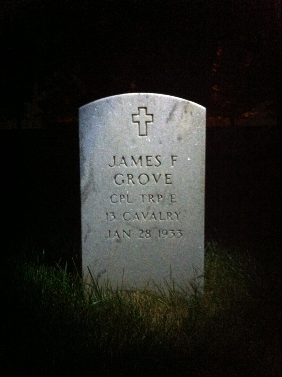 Headstone of James Grove