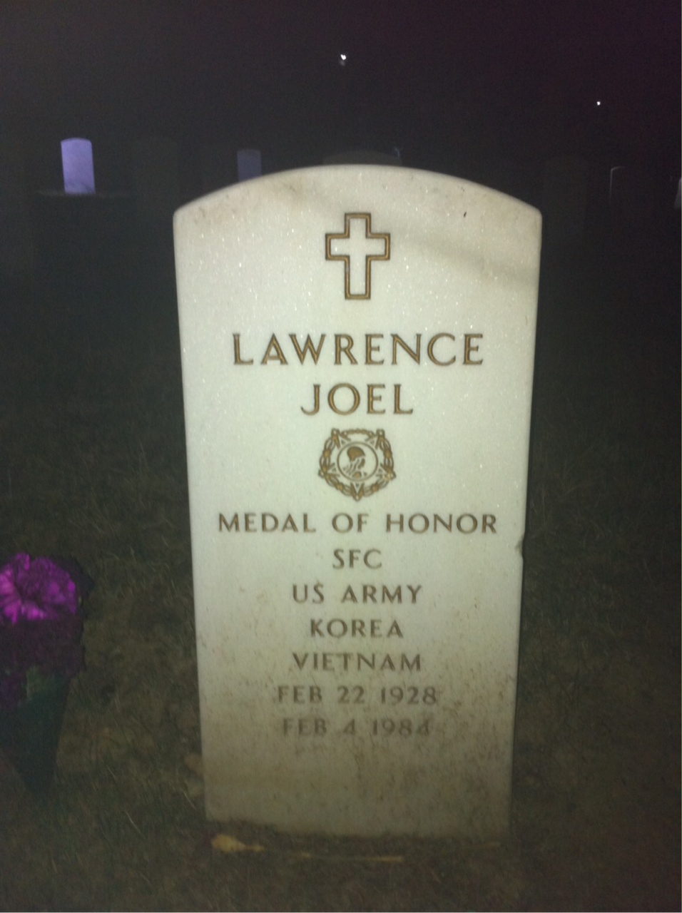 Headstone of Lawrence Joel