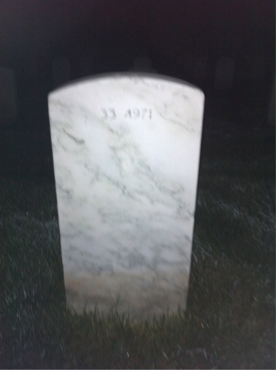 Back of headstone — Woodrow W Bowman