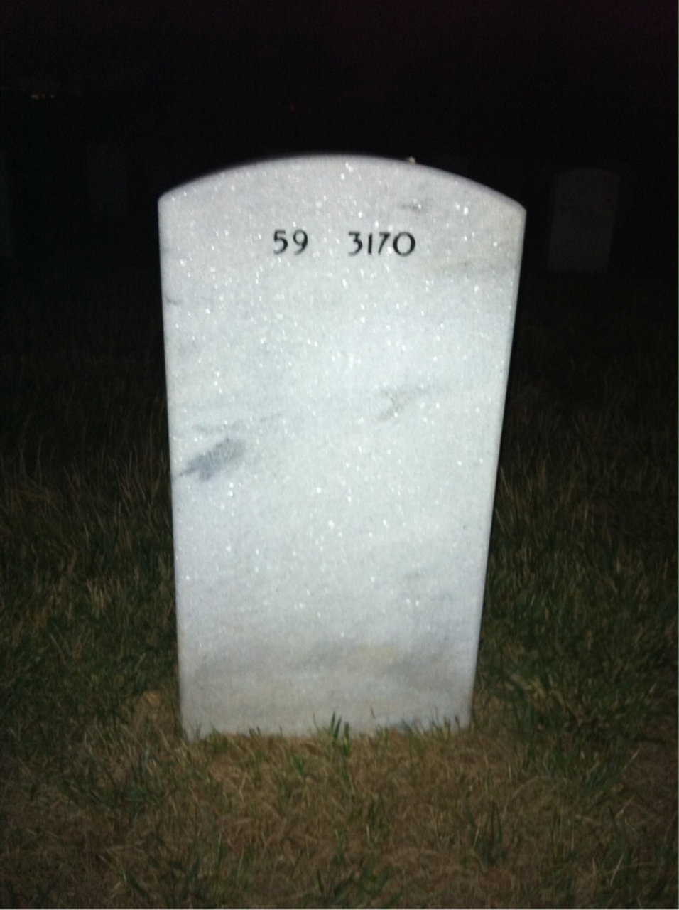 Back of headstone — Mark Stiffler