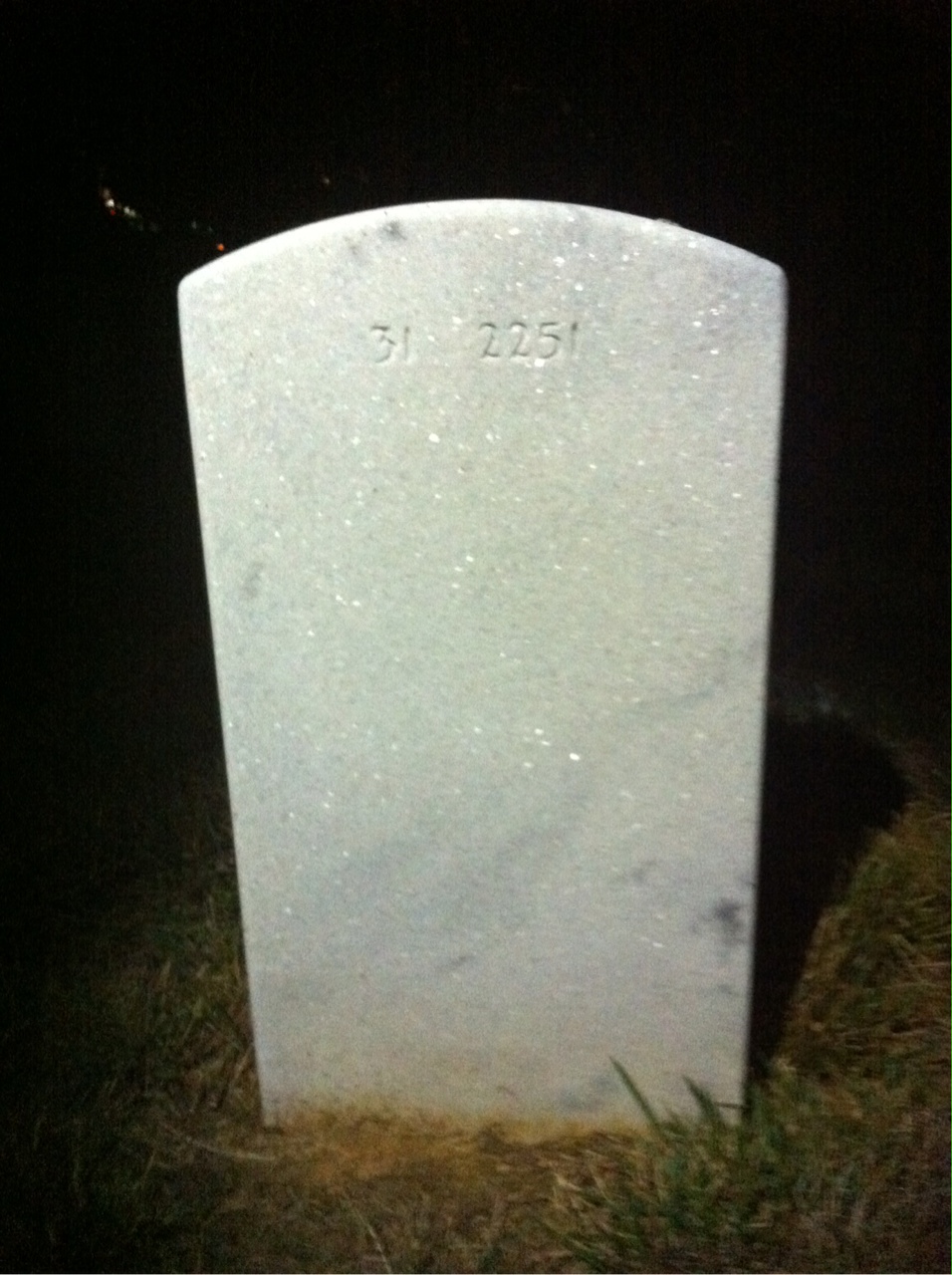 Back of headstone — Peter Van Norde
