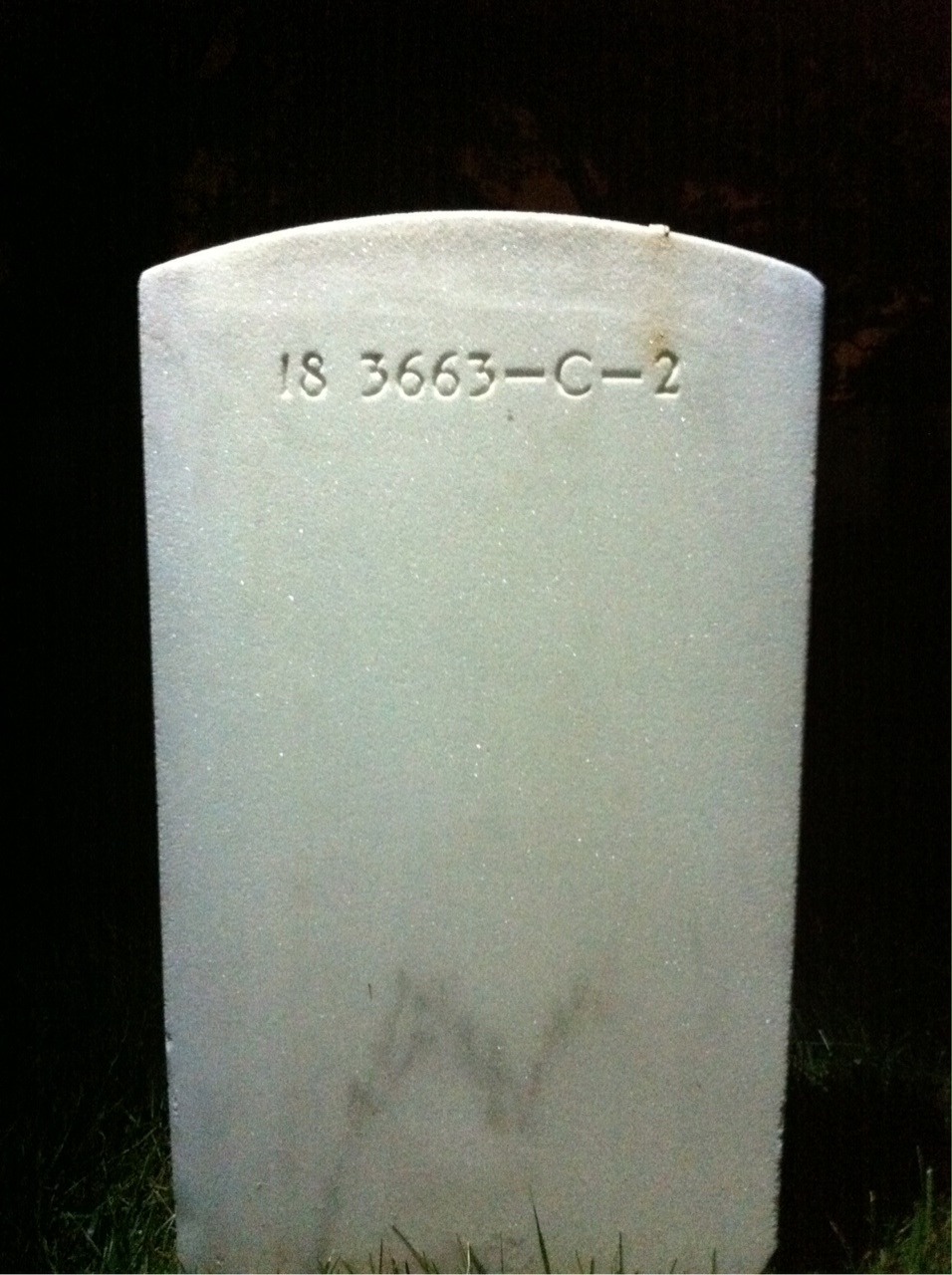 Back of headstone — Harry Bailey