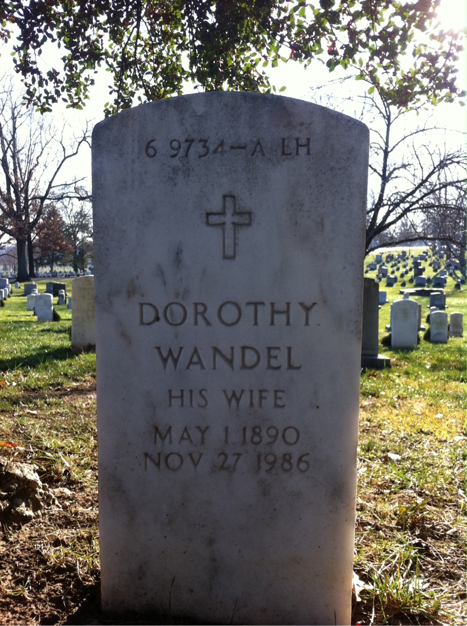 Back of headstone — Dorothy Bancroft