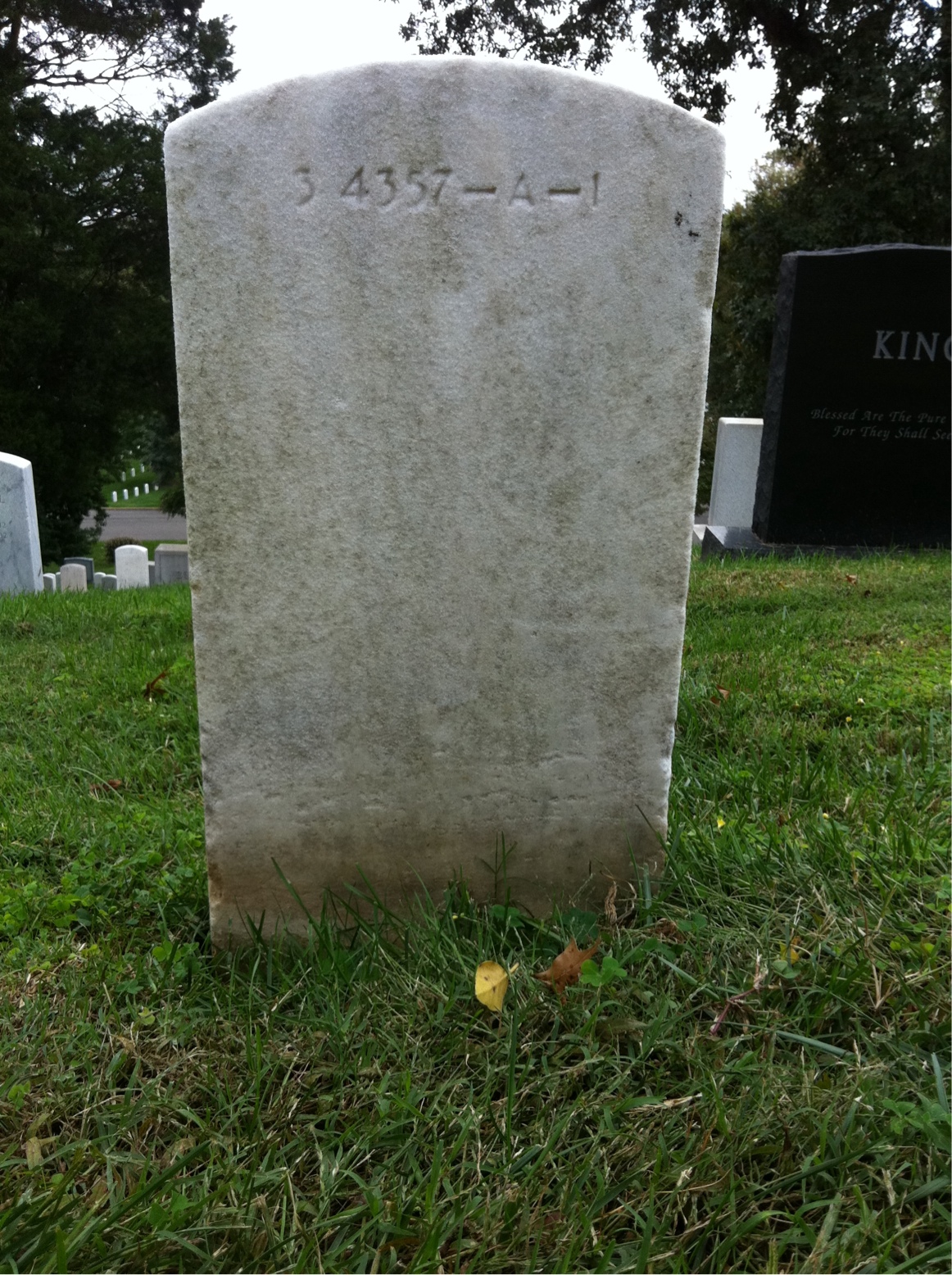 Back of headstone — Clarence Aust