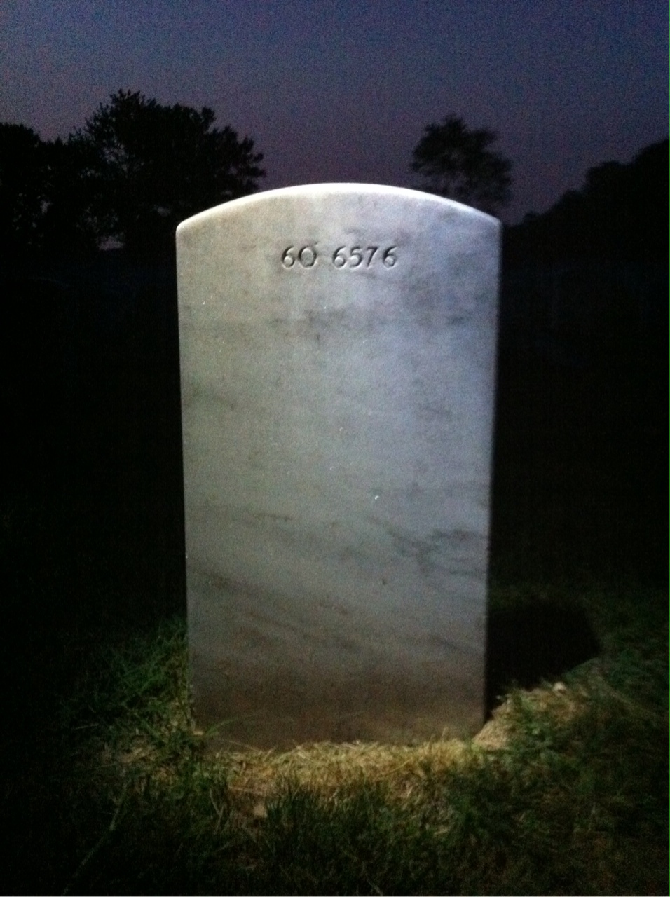 Back of headstone — William Silas