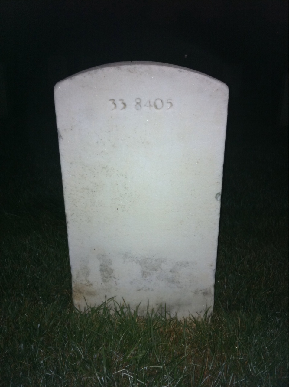 Back of headstone — Jack Baer