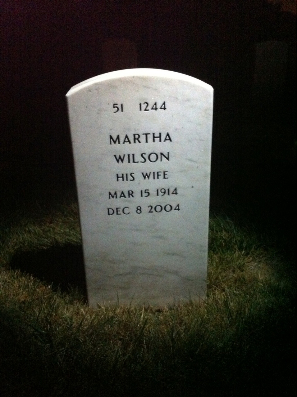 Back of headstone — Matthew Carpenter