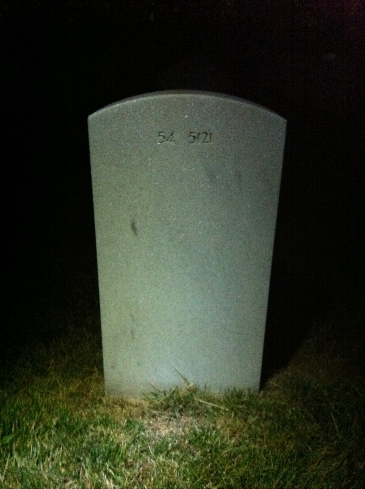 Back of headstone — Mark Abend
