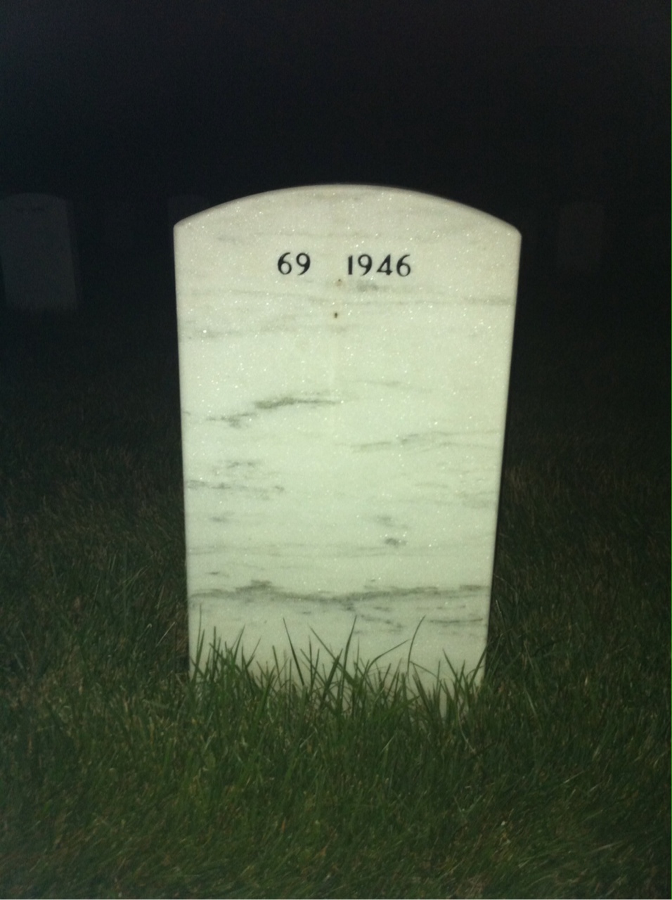 Back of headstone — George Brown