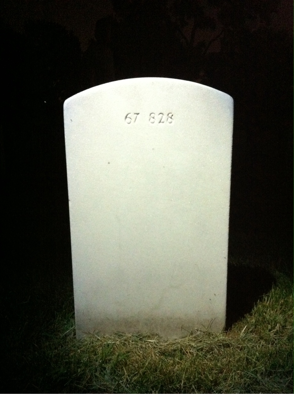 Back of headstone — Murray Mckaig