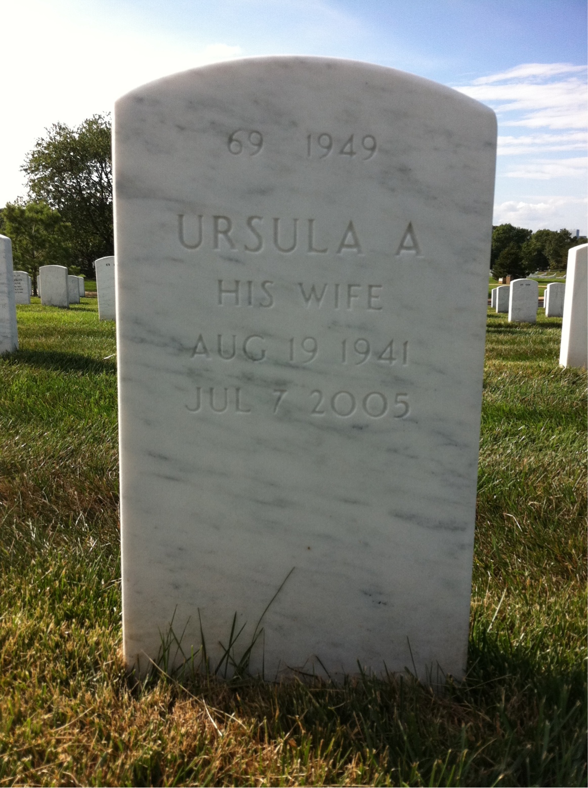 Back of headstone — Larry Candler